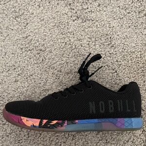 NOBULL Black Trainers with Multicolor Sole